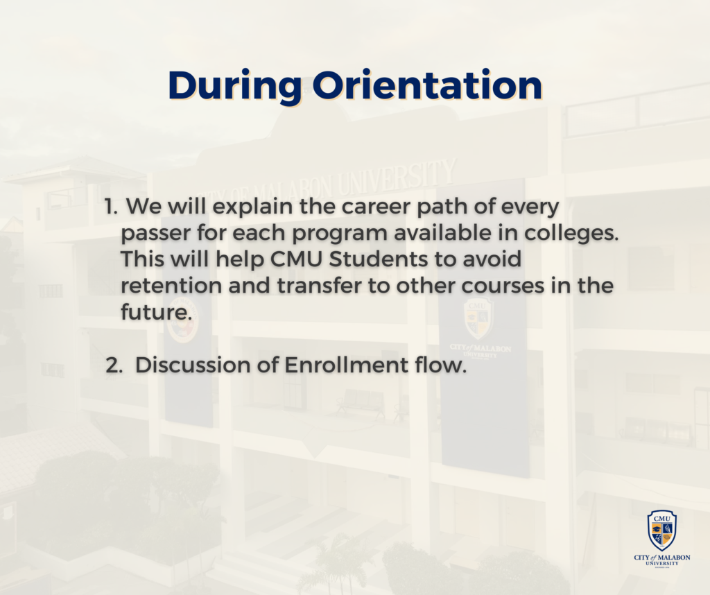 CMU Successful Examinees Career Pathing – City of Malabon University