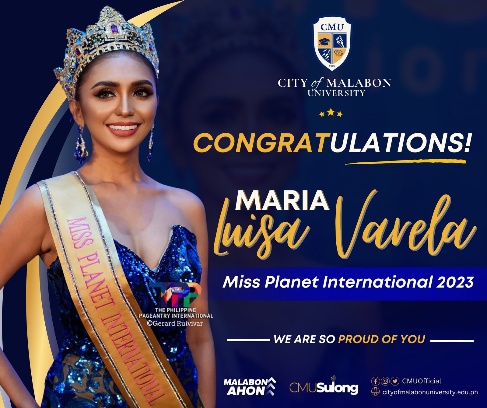 Congratulations To Ms Maria Luisa Varela The Newly Crowned Miss Planet International 2023